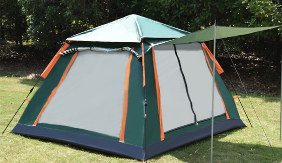 Tentes de camping extérieures à l'épreuve du soleil et ventilées cadre automatique en fibre de verre 210D polyester 240*240*140cm Design moderne vert fournisseur