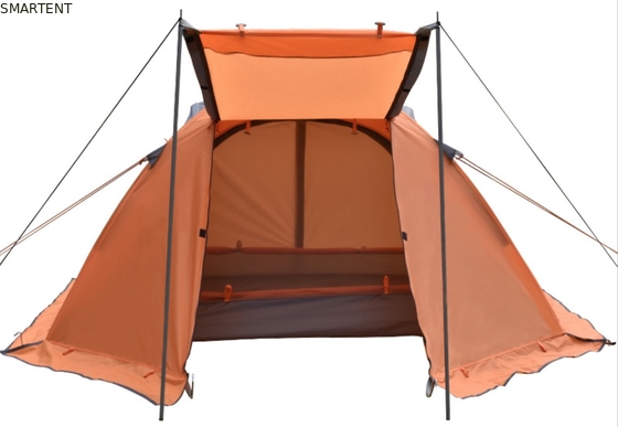 150*210*120cm imperméable à l'eau Orange 210D Polyester Ripstop enduit PU3500+ Tentes de camping extérieures adaptées à 2 ~ 3 personnes fournisseur