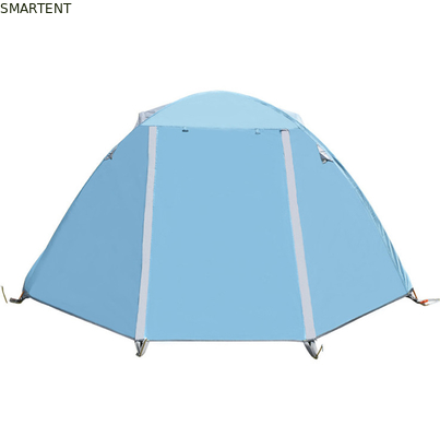 150*210*120cm imperméable à l'eau Orange 210D Polyester Ripstop enduit PU3500+ Tentes de camping extérieures adaptées à 2 ~ 3 personnes fournisseur