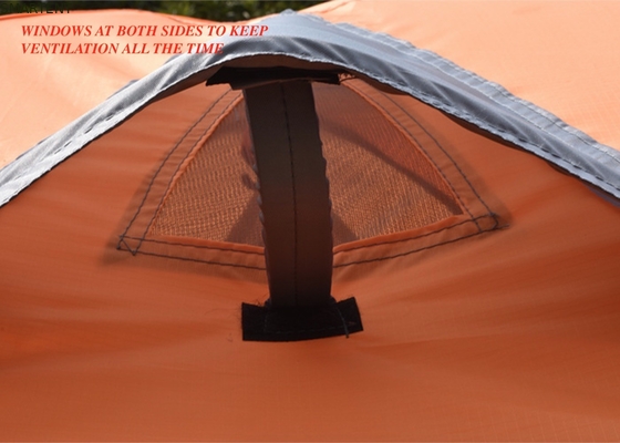 210X180X130cm Orange imperméable à l'eau PU2000mm enduit 190T polyester Cozy Camping Tent fournisseur