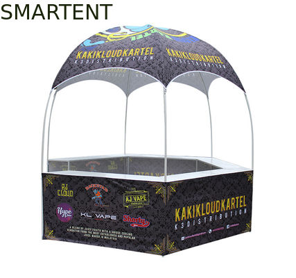 Acheter La publicité de la poudre blanche de tente extérieure d'événement a enduit la cabine de kiosque d'Oxford de sublimation de colorant fabrication en ligne