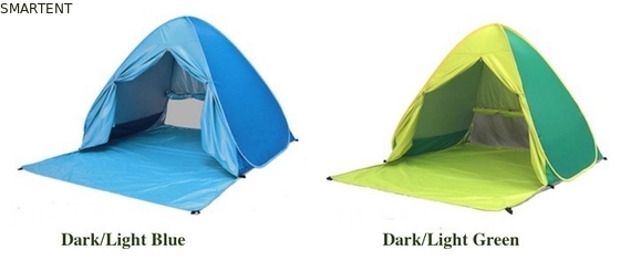 Tentes de camping en plein air Tente de plage automatique pop up plus taille argentée 190T polyester 165 * 200 * 130cm à l'épreuve du soleil avec UV 50 fournisseur