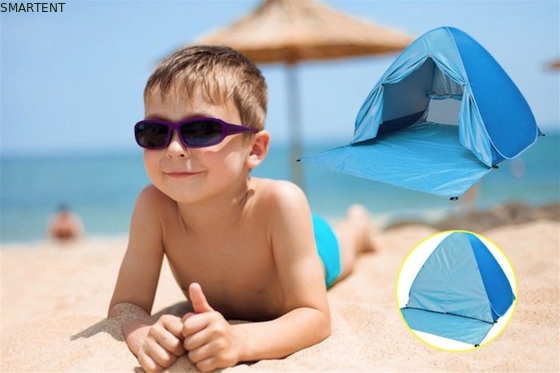 Tentes de camping en plein air Tente de plage automatique pop up plus taille argentée 190T polyester 165 * 200 * 130cm à l'épreuve du soleil avec UV 50 fournisseur