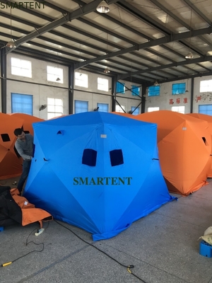 147*147*165CM Fête bleue Pêche Pop Up Tente de travail enduit de polyester 300D Oxford fibre de verre poule Pour le camping en plein air fournisseur