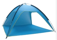 Bruit extérieur enduit argenté bleu de polyester des tentes campantes 190T vers le haut de l'abri 210X210X130cm de plage fournisseur