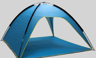 Bruit extérieur enduit argenté bleu de polyester des tentes campantes 190T vers le haut de l'abri 210X210X130cm de plage fournisseur