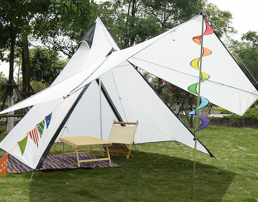 Acheter Tente indienne extérieure 320X260X200CM de Yurt de tipi de tentes de camping de toile blanche de coton fabrication en ligne