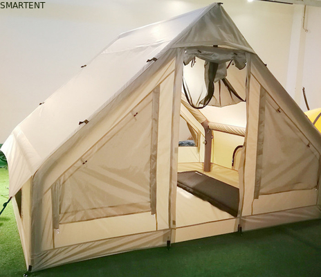 À l'extérieur 300X200X200CM Tente de camping gonflable maison double couche coton beige fournisseur
