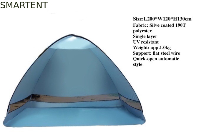 Tente de camping en plein air automatique 200 x 120 x 130 cm 190T fournisseur