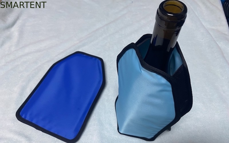 L'anti bouteille fraîche de congélation de gel de vin de couleur bleue refroidissent le refroidisseur 23 x 16cm fournisseur