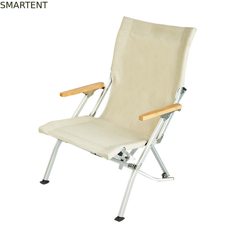Haut accoudoir en bambou en aluminium arrière de la chaise 1680D de Recliner de joint de fourrure de pliage compact portatif fournisseur