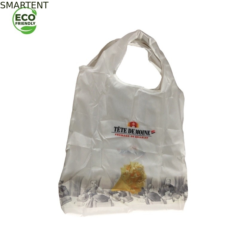 Couleur blanche écologique de impression faite sur commande de sac à provisions des accessoires RPET 210T de 60 X de 44CM fournisseur