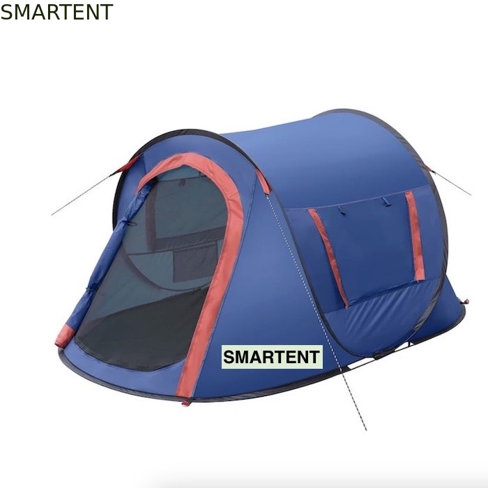 7.2FT*4.5FT*40Inch Facile à mettre en place pour 2 personnes Tente de camping en polyester résistant à l'eau bleu avec fenêtres en maille ventilées fournisseur