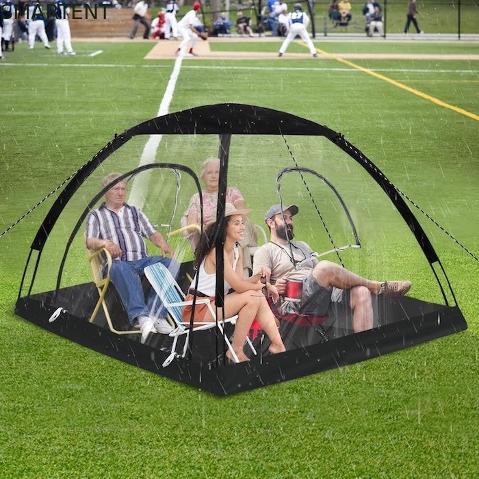 71*71*65'Inch 4 personnes TPU cadre en fibre de verre transparente rapidement mis en place imperméable à l'eau protection UV tente de sport pop-up fournisseur