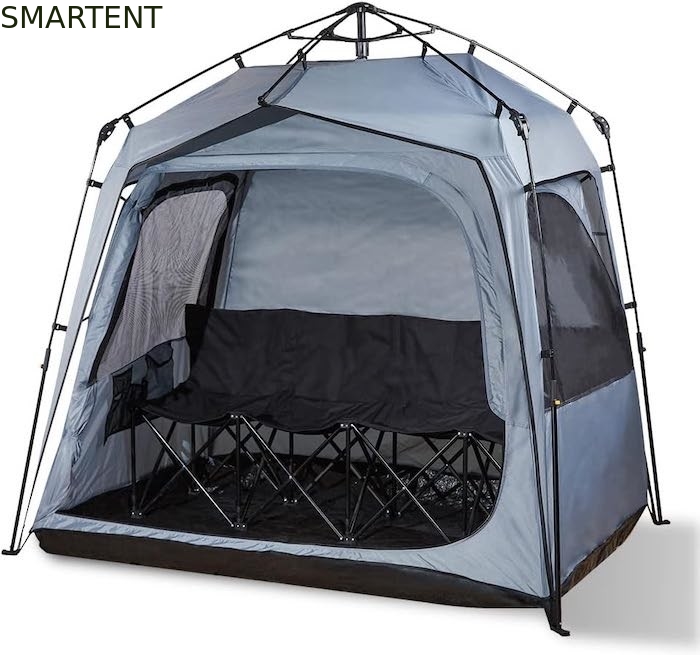 157*130*188CM 4 personnes cadre automatique en fibre de verre gris polyester pop up tente de sport imperméable à l'eau simple couche facile à installer fournisseur