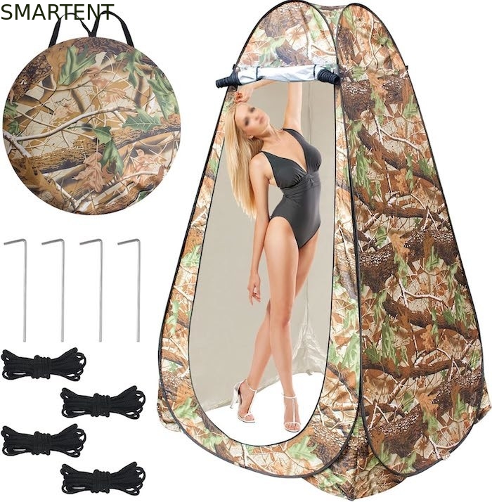 47.2*47.2*74.8 pouces Camouflage personnalisé 190T Polyester Pop Up Tentes de confidentialité avec protection UV Conception imperméable à l'eau fournisseur