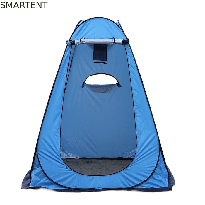 150*150*190CM imperméable à l'eau bleu 210T argenté revêtu de polyester UV protégé Pop Up tente de confidentialité avec fenêtres latérales ventilées fournisseur