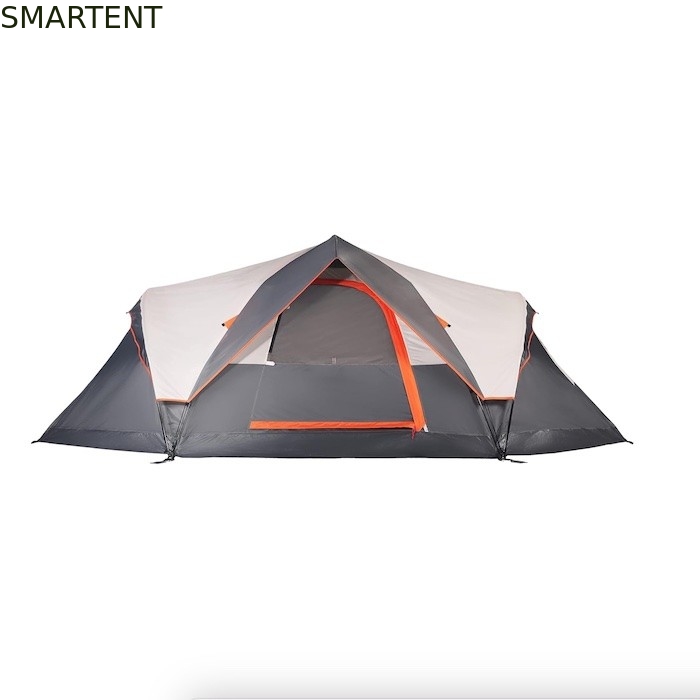 410*210*140CM Tente de camping en polyester gris 6 saisons avec plancher étanche / fenêtres en maille fournisseur