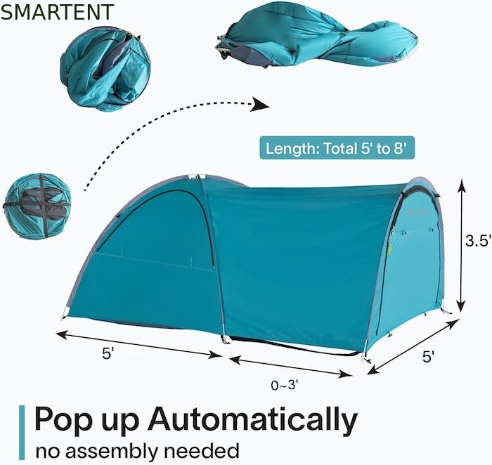 2.44*1.52*1.07M 4 saisons automatique vert imperméable à l'eau PU2000MM enduit de polyester pour 2 personnes fournisseur