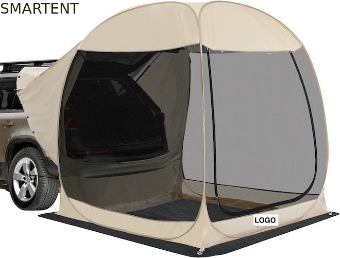 2.13*2.13*2.18M Couleur beige Protection UV imperméable enduit en polyester Pop Up Sport Utility Vehicle Tente de camping fournisseur