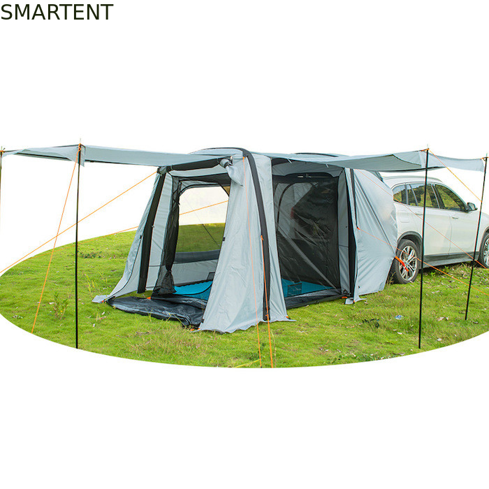 149.6*70.8*70.8 pouces gris imperméable à l'eau PU2000MM revêtu de polyester 210D Spacieux SUV Air Camping Tent Avec protection UV fournisseur
