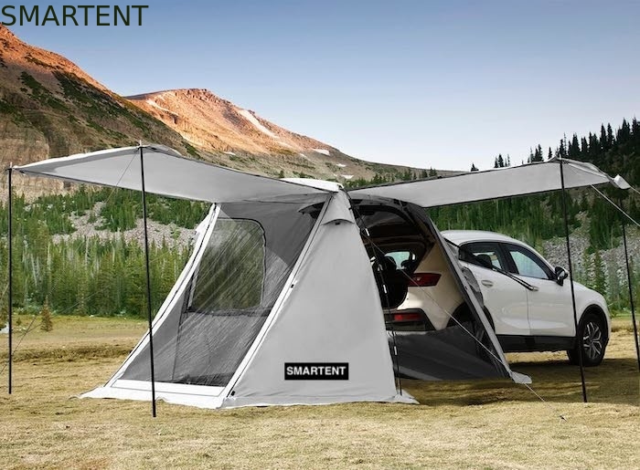 Tente de camping polyester couverte d'eau de couleur grise extérieure portable avec une configuration facile de 10 minutes pour 2-4 personnes fournisseur