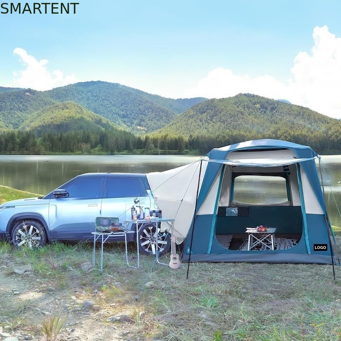 3.05*2.44*2.21M personnalisable 4 saisons Couleur bleue imperméable PU2000MM enduit polyester Mobile Car Camping Tent fournisseur