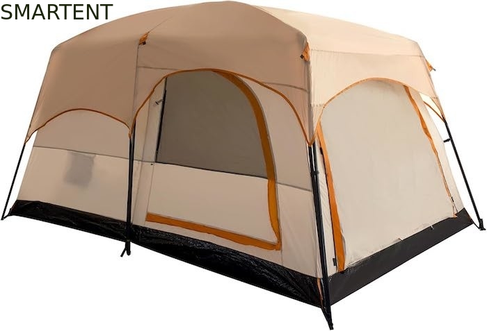 4-personne 3.3*2.1*1.85M Outdoor Tout temps Khaki imperméable enduit de polyester 2-house design tente de camping fournisseur