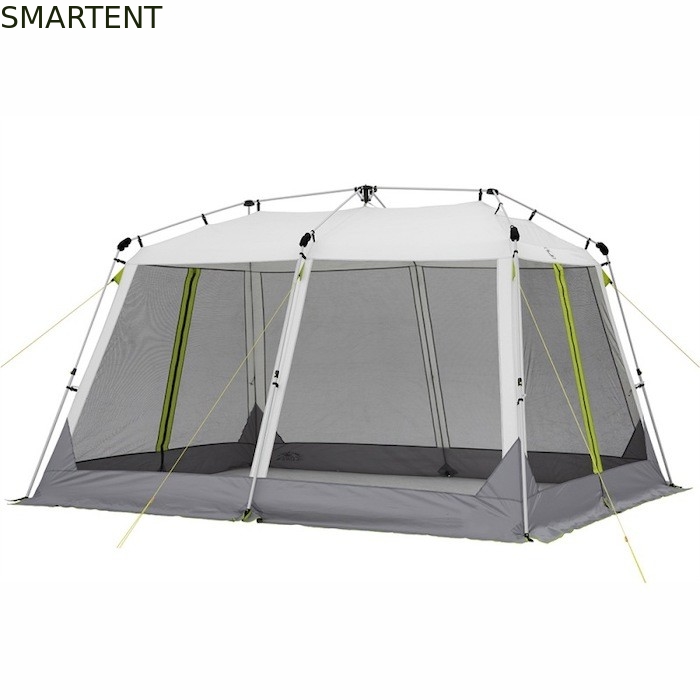 350*300*210CM Tentes de camping personnalisées résistantes à l'eau grises avec fenêtres en treillis de ventilation fournisseur