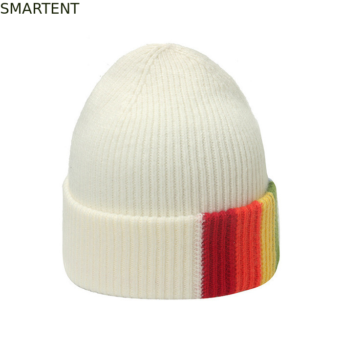 Couleur blanche extérieure recyclé durable RPET bonnet tricoté taille adulte pour l'hiver fournisseur