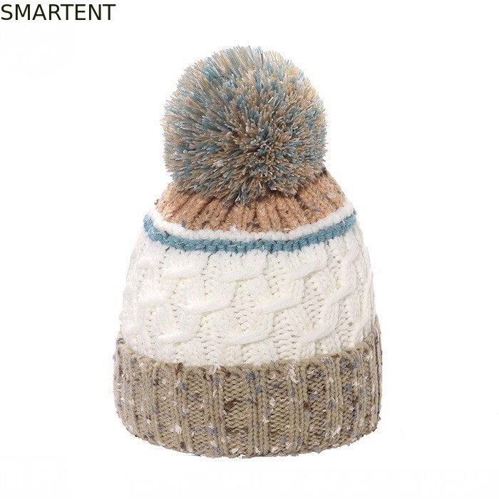 Accessoires écologiques personnalisés RPET Bonnet tricoté avec soutien pompon Service OEM et commerce équitable approuvé fournisseur