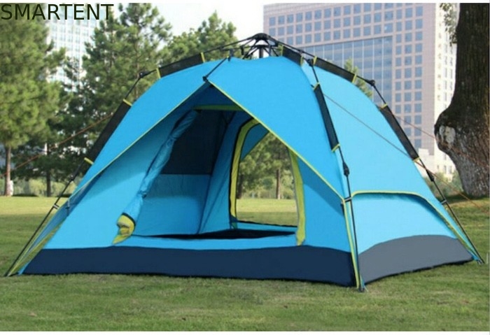 Tentes de camping extérieures en fibre de verre à ouverture automatique rapide avec tissu polyester imperméable à l'eau et au soleil 190T pour 3-4 personnes fournisseur