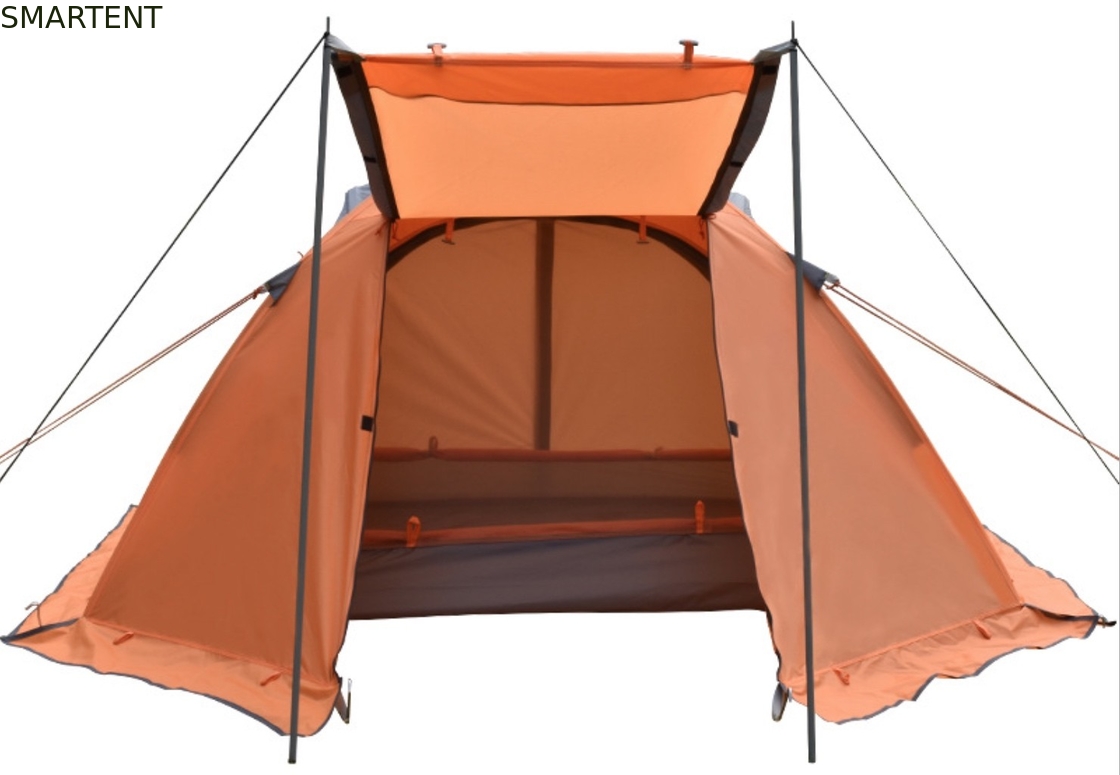150*210*120cm imperméable à l'eau Orange 210D Polyester Ripstop enduit PU3500+ Tentes de camping extérieures adaptées à 2 ~ 3 personnes fournisseur