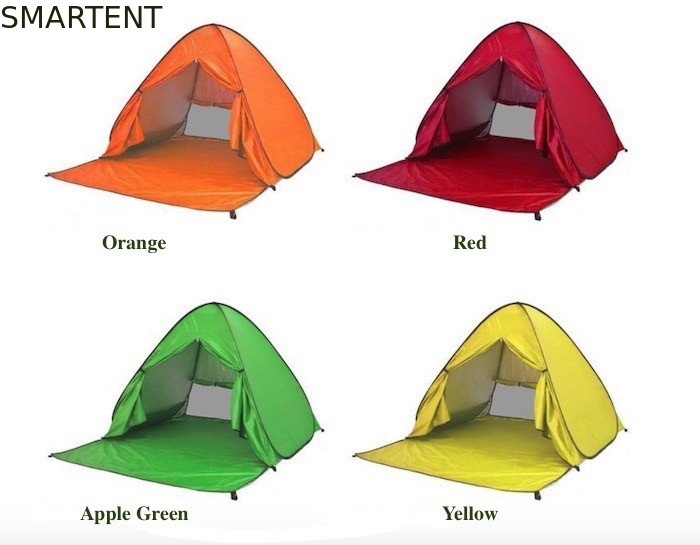 Tentes de camping en plein air Tente de plage automatique pop up plus taille argentée 190T polyester 165 * 200 * 130cm à l'épreuve du soleil avec UV 50 fournisseur