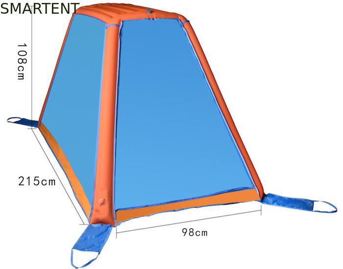 190T l'air bleu du polyester TPU sautent la tente de dôme d'explosion d'homme de Polonais un d'air de tente fournisseur