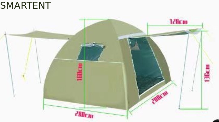 Les grandes 4 tentes extérieures gonflables de personne argentent la tente 200X200X150CM d'air de dôme de Colated 210T fournisseur