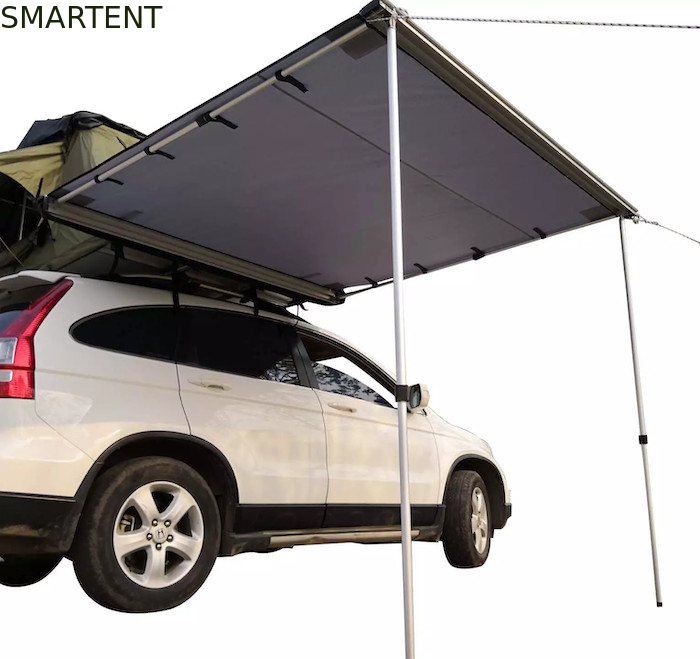 Le dessus de toit supérieur de tente de côté de voiture de tente du toit 420D extérieur gris retirent le camping 140X200X200CM d'ombre d'abri de tente fournisseur