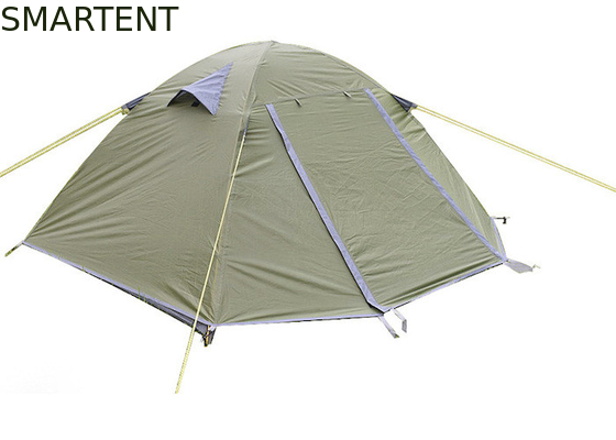 Équipement de camping en plein air parent-enfant 210*110CM Double couche Imperméable Vert PU Enduit 190T Tente de trekking