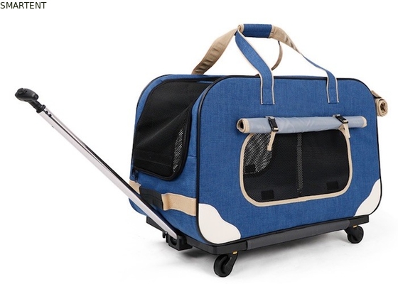 Approvisionnements mignons incorporés d'animal familier de Wateproof 900D Oxford de chien de Chambre bleue de tente 62x35x39cm