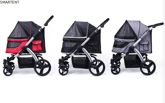 Approvisionnements mignons d'animal familier de chariot du gris 600D Oxford de tente imperméable en aluminium de chien 103x90x60cm