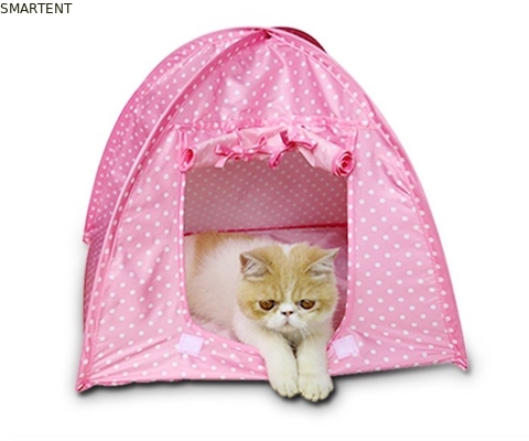 Le polyester coloré léger imperméabilisent Cat Tent Cute Pet Supplies 43x43x41cm